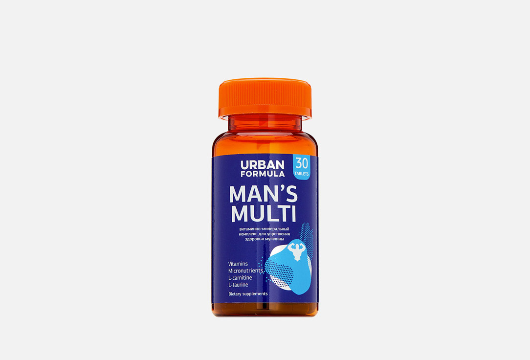 Витамины для мужского здоровья Urban Formula L-карнитин 90 мг, L-таурин 120 мг 
