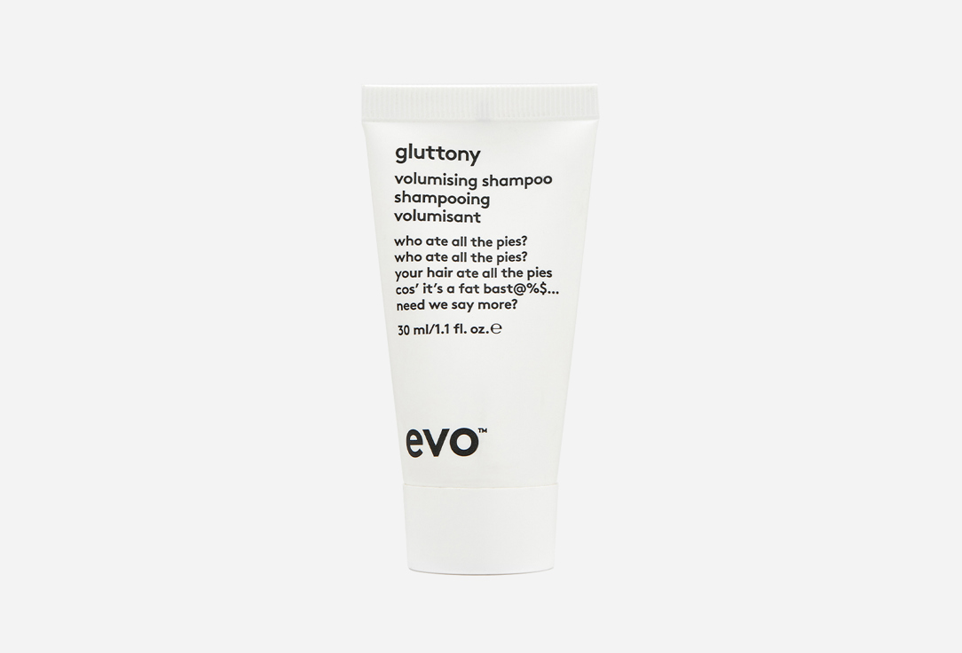 шампунь для объема (мини-формат) EVO Gluttony volumising shampoo (travel) 30 мл шампунь для объема волос gluttony volumising shampoo 300мл
