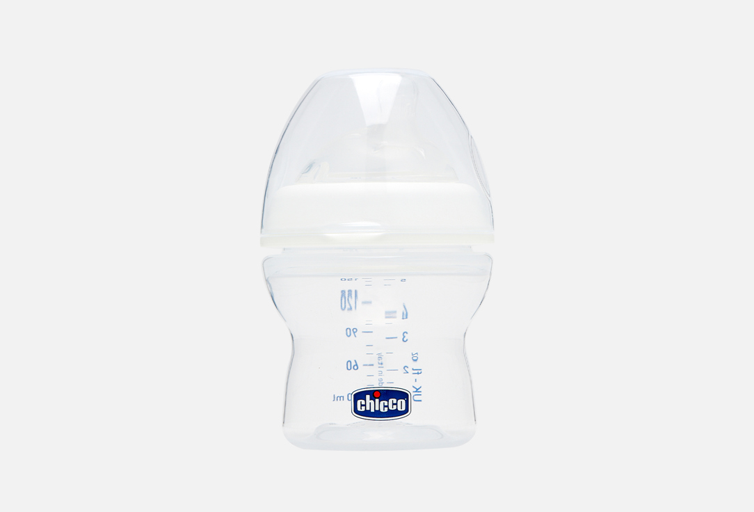 Бутылочка 0+ месяцев и силиконовая соска с наклоном и флексорами CHICCO Natural Feeling 150 мл игрушка рукавичка мягкая chicco зайчик 0м