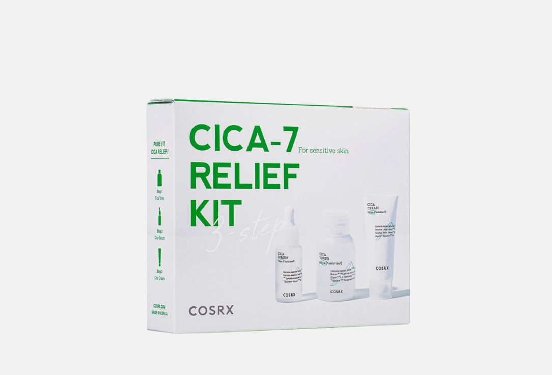

Набор для ухода за чувствительной кожей COSRX, Pure Fit Trial Kit 3 шт