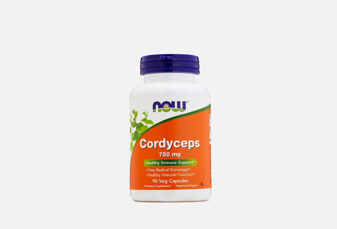 Комплекс для мужского здоровья NOW Cordyceps 750 мг в капсулах 90 шт тестобустер mutant zm8 90 капс