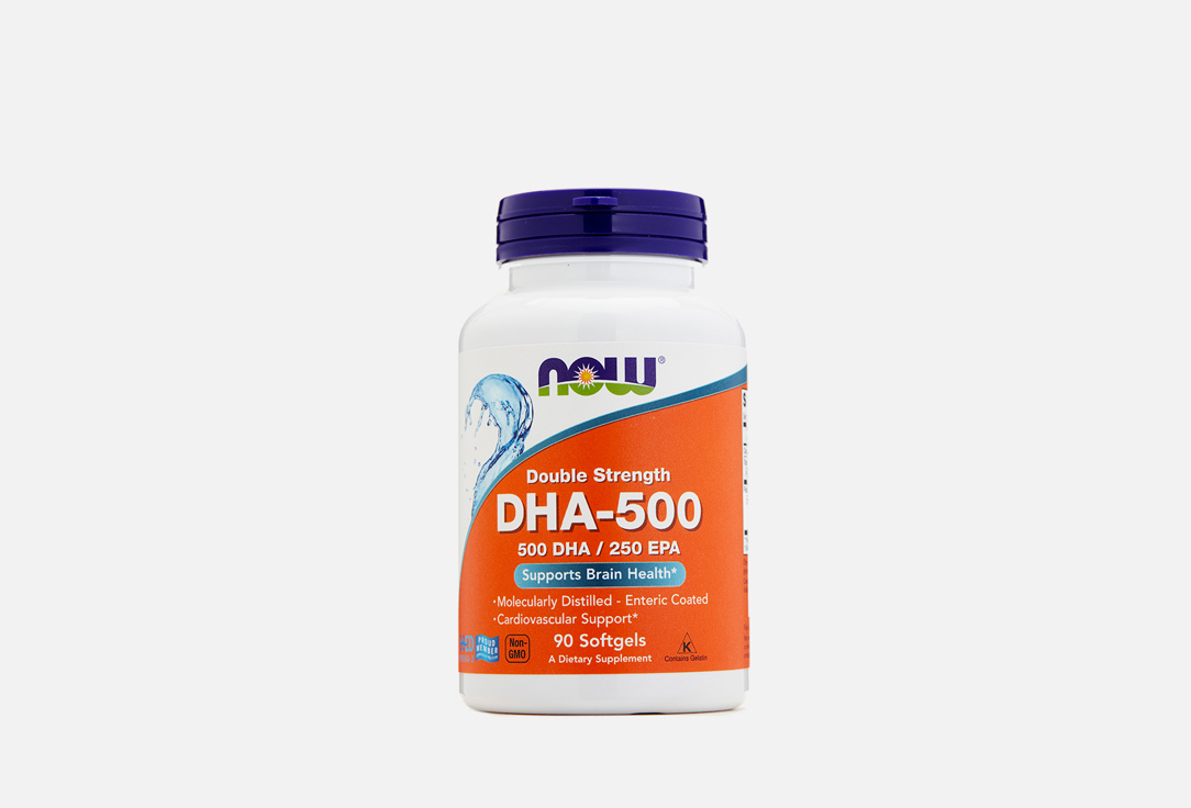 Омега 3 NOW DHA-500 90 шт prenatal multi dha дгк 90 капсул