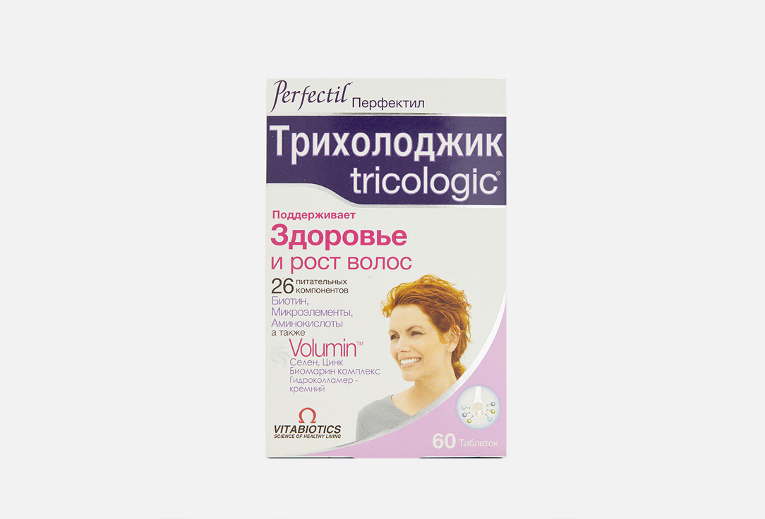vitabiotics perfectil hair tablets 60s Комплекс витаминов для здоровья волос VITABIOTICS Perfectil Tricologic коллаген в таблетках 60 шт
