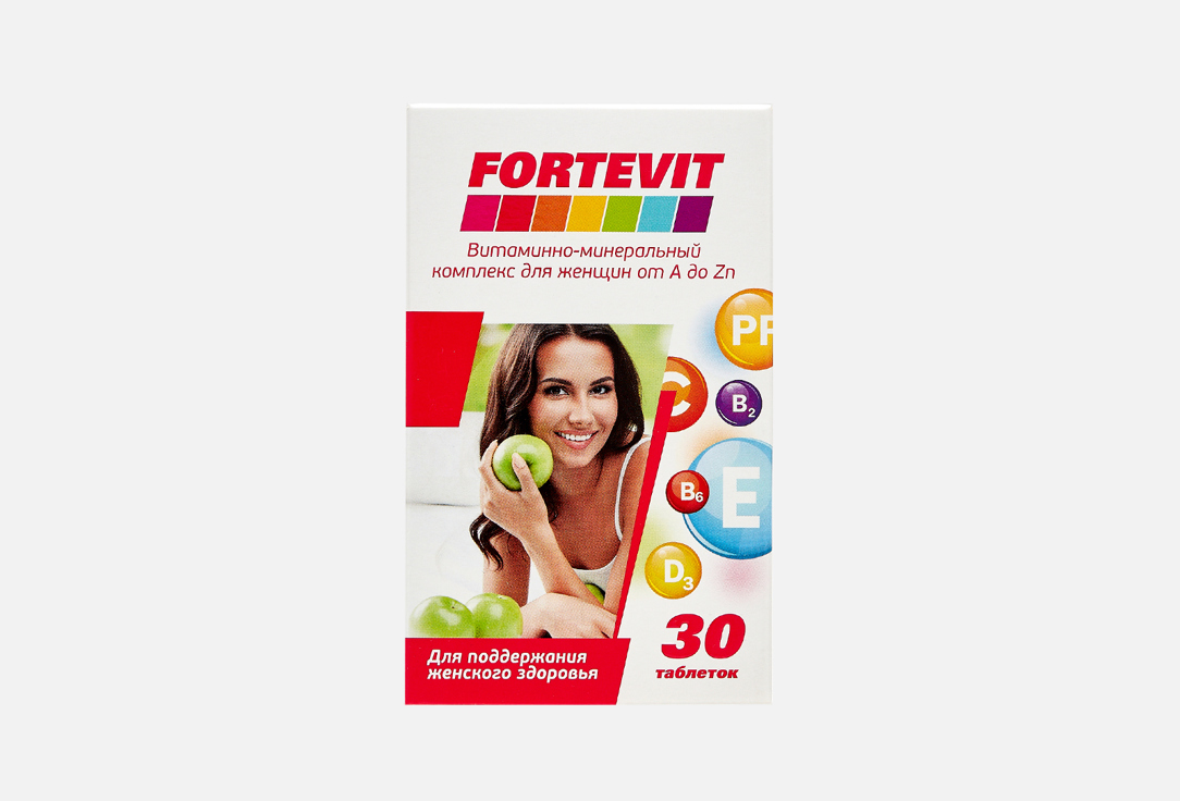 БАД для женского здоровья FORTEVIT Кальций, магний, цинк, витамин А 30 шт