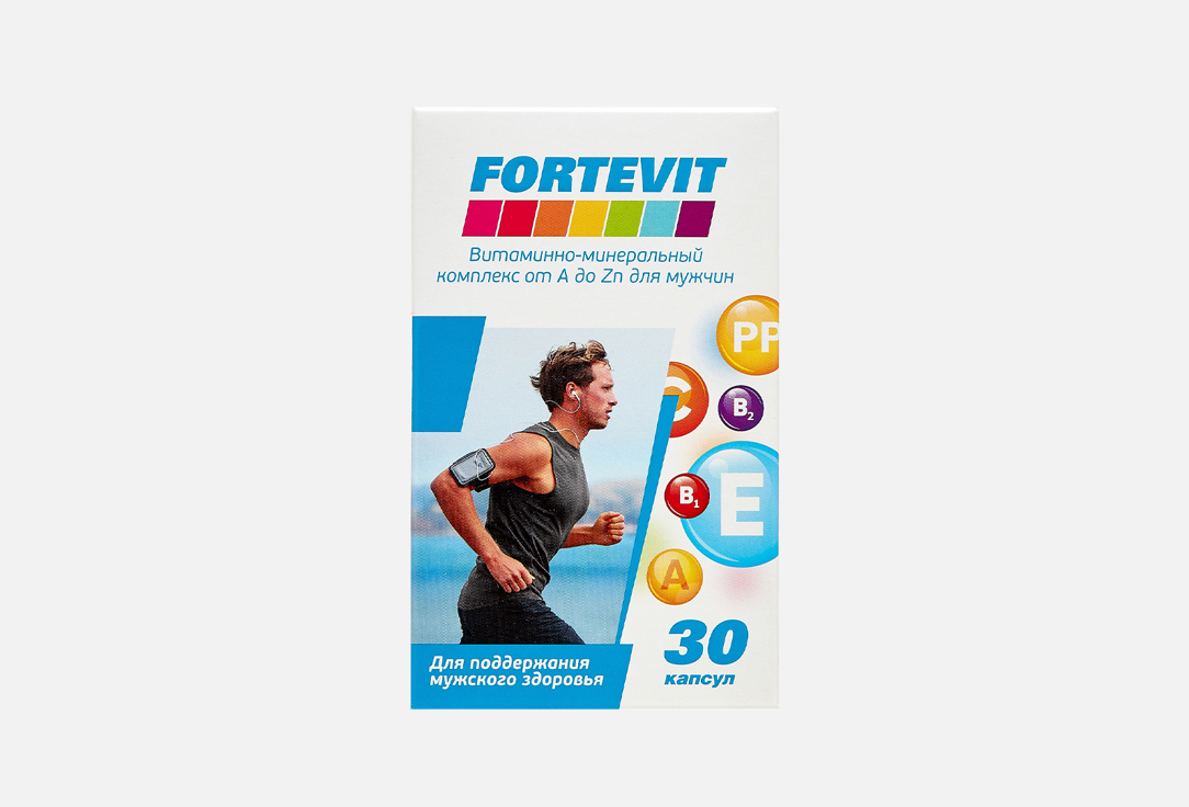 БАД для мужского здоровья FORTEVIT L-карнитина, L-таурин, цинк 30 шт комплекс витаминов и минералов fortevit от а до zn 30 шт
