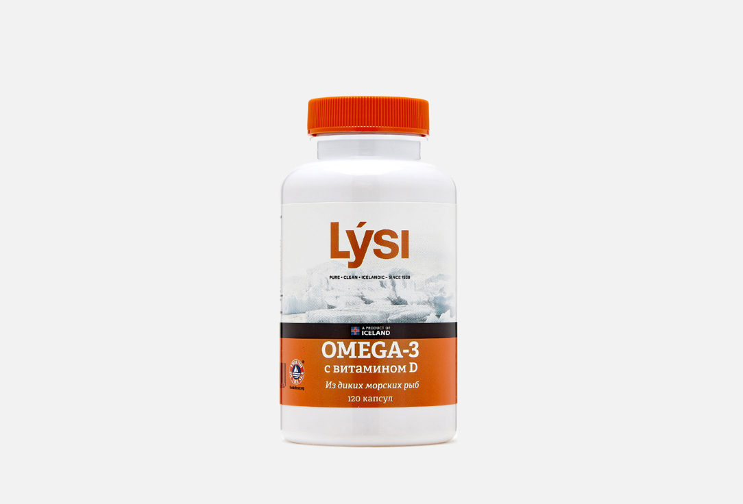 БАД для поддержки сердечно-сосудистой системы LYSI Омега-3, витамин D в капсулах 120 шт lysi омега 3 витамин d 1000 iu капсулы 60 шт