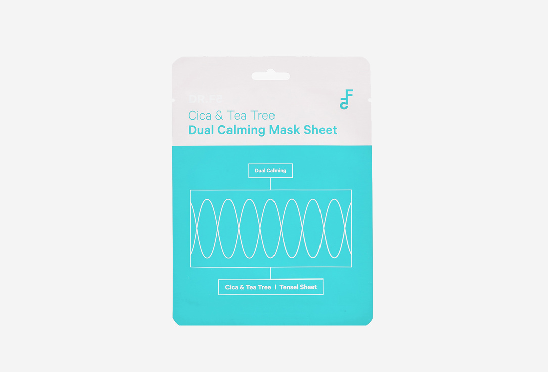 Успокаивающая маска двойного действия с центеллой и чайным деревом DR.F5 Cica & Tea Tree Dual Calming Mask Sheet 