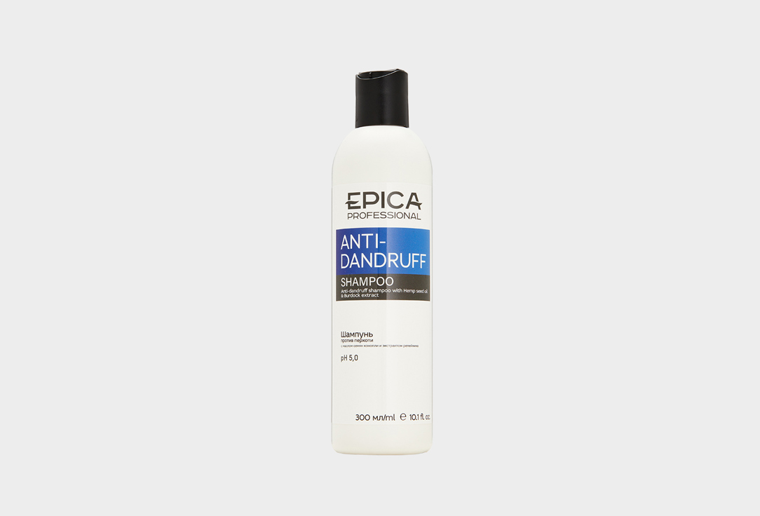 Шампунь против перхоти EPICA PROFESSIONAL Anti-dandruff shampoo ANTI-DANDRUFF 300 мл шампунь milord концентрированный питательный с маслом конопли и пантенолом для длинношерстн пород 1л