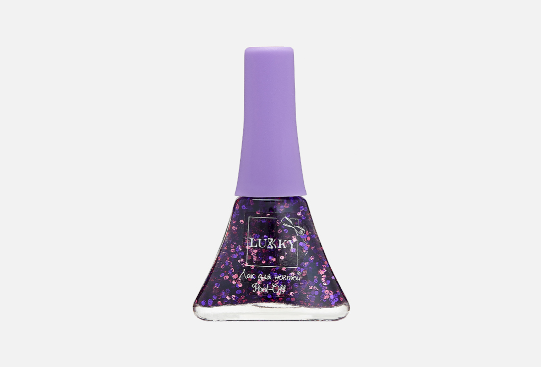 лак для ногтей с блестками Lukky Конфетти 15К фиолетовый