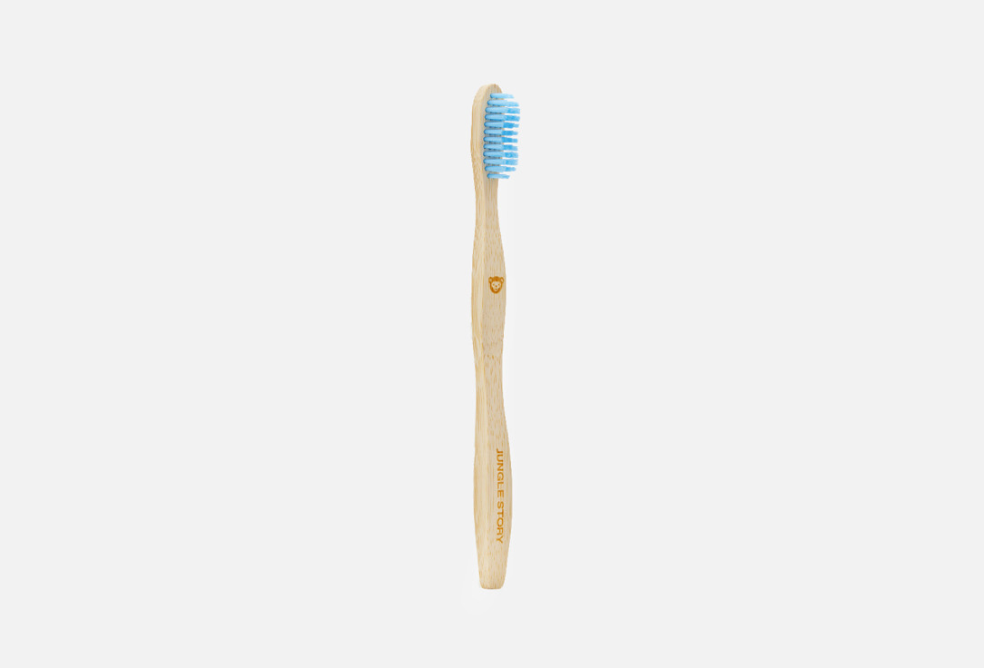 цена Зубная щетка средней жесткости JUNGLE STORY Blue Bamboo 1 шт