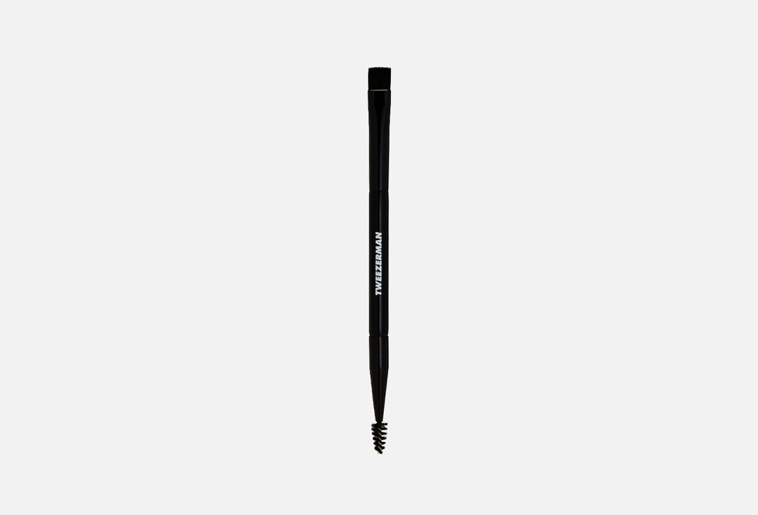Изображение товара двухсторонняя прямая кисть для бровей TWEEZERMAN Flat brow brush