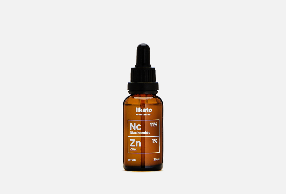 

СЫВОРОТКА ДЛЯ КОНТРОЛЯ ЖИРНОСТИ КОЖИ И ВЫСЫПАНИЙ LIKATO PROFESSIONAL, Niacinamide and zinc face serum 30 мл