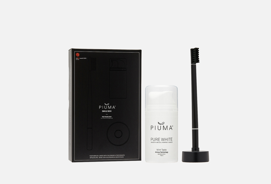 

Набор для ухода за полостью рта PIUMA, Smile box soft perfect black 2 шт