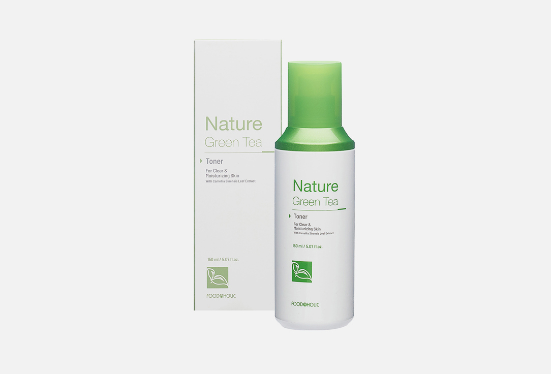 

Успокаивающий тонер для лица FOODAHOLIC, NATURE GREEN TEA TONER 150 мл