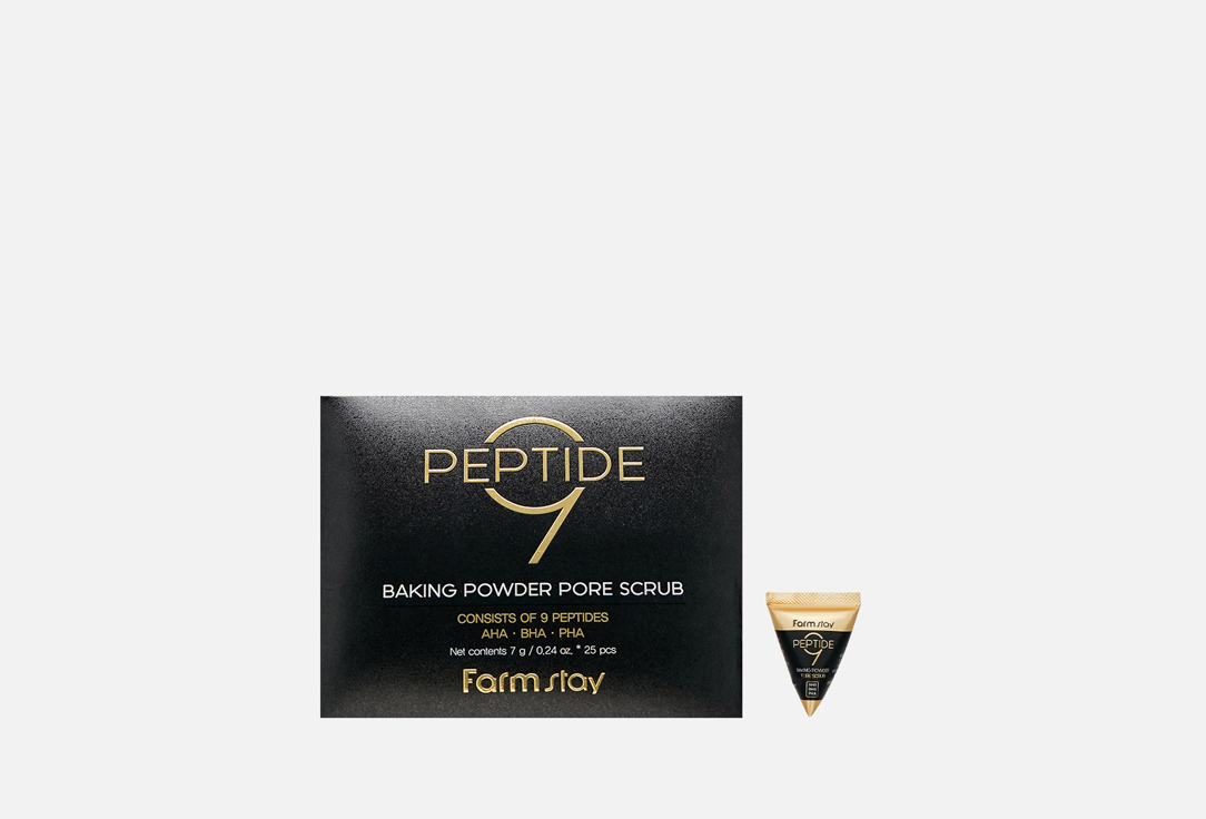 

Скраб в пирамидках для очищения пор FARM STAY, Peptide 9 Baking Powder 25 шт