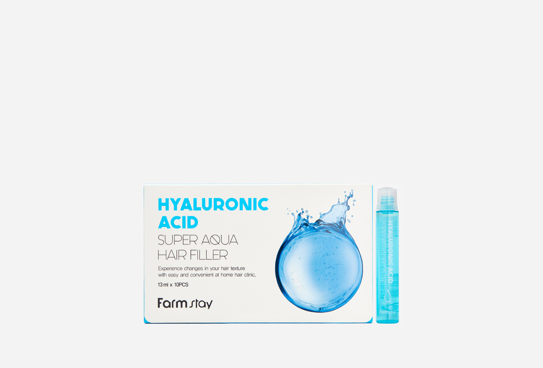 

Суперувлажняющий филлер для волос с гиалуроновой кислотой FARM STAY, Hyaluronic Acid Super Aqua Hair Filler 10 шт