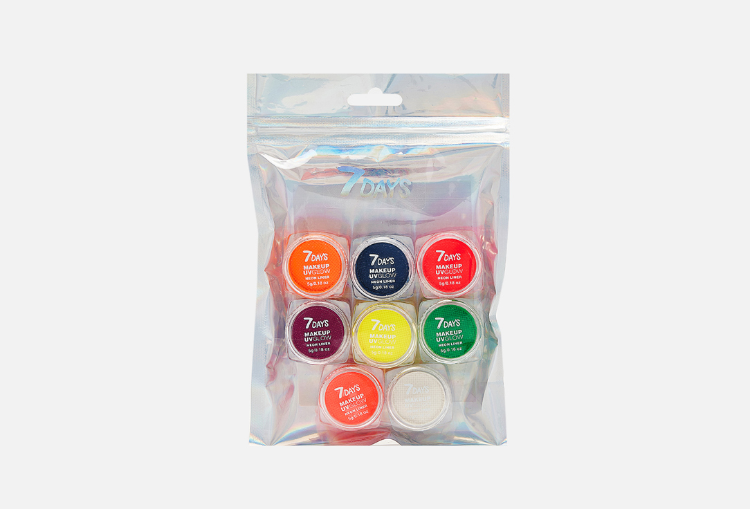 

Набор неоновых графических лайнеров для макияжа 8 цветов 7DAYS, Желтый, EXTREMELY CHICK Electric 8 шт