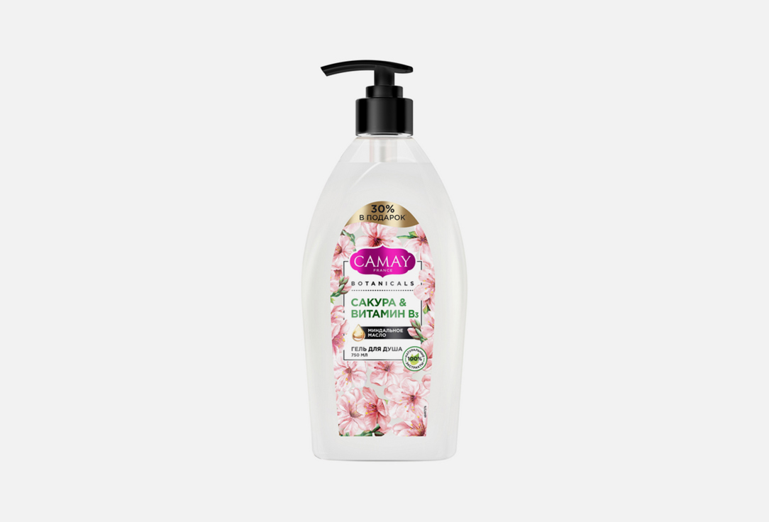 Гель для душа CAMAY BOTANICALS Японская сакура 750 мл