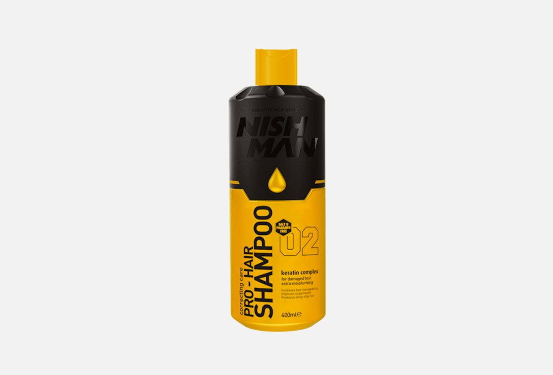 Профессиональный шампунь для волос NISHMAN PROFESSIONAL HAIR SHAMPOO 01 ( SALT&PARABEN FREE ) 400 мл