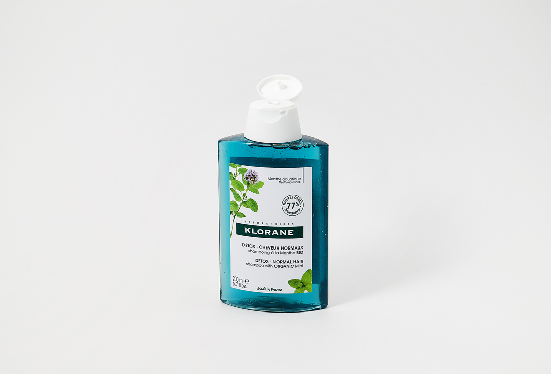Детокс-шампунь  KLORANE с органическим экстрактом водной мяты  