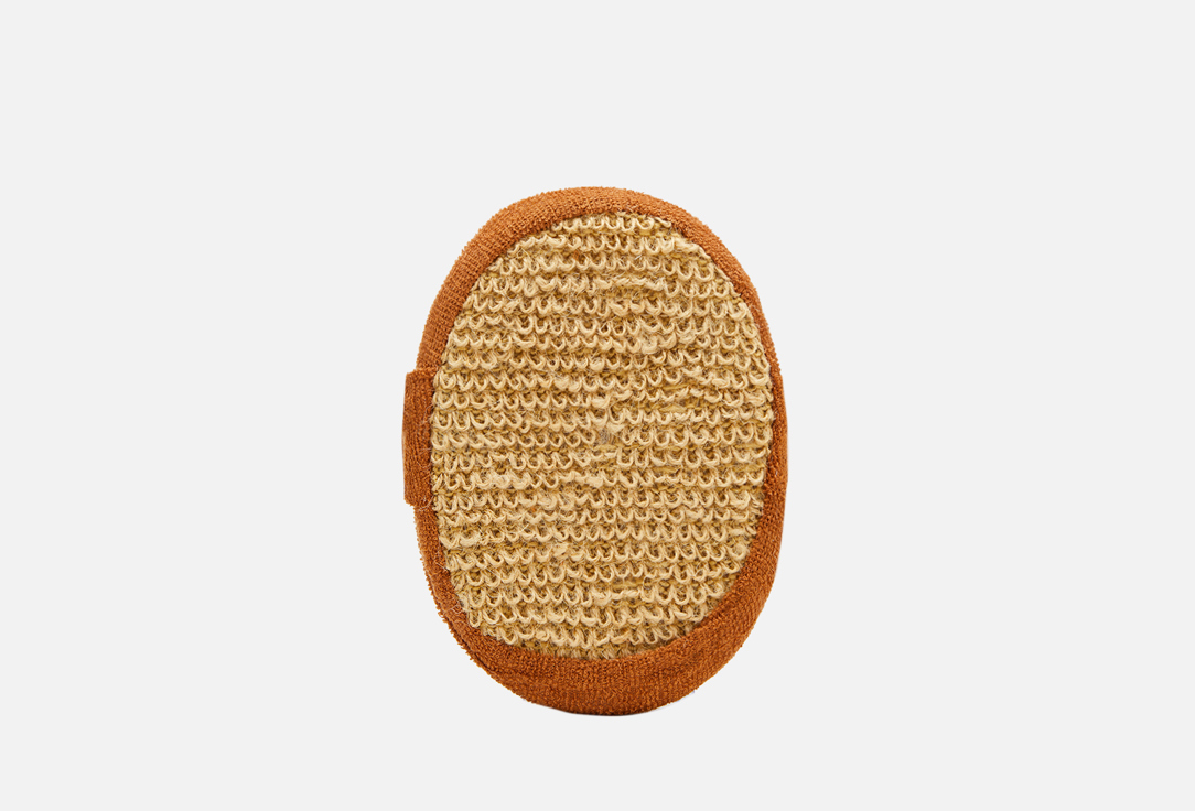 Изображение товара Мочалка объемная, овальная с хлопком Банные штучки из рами