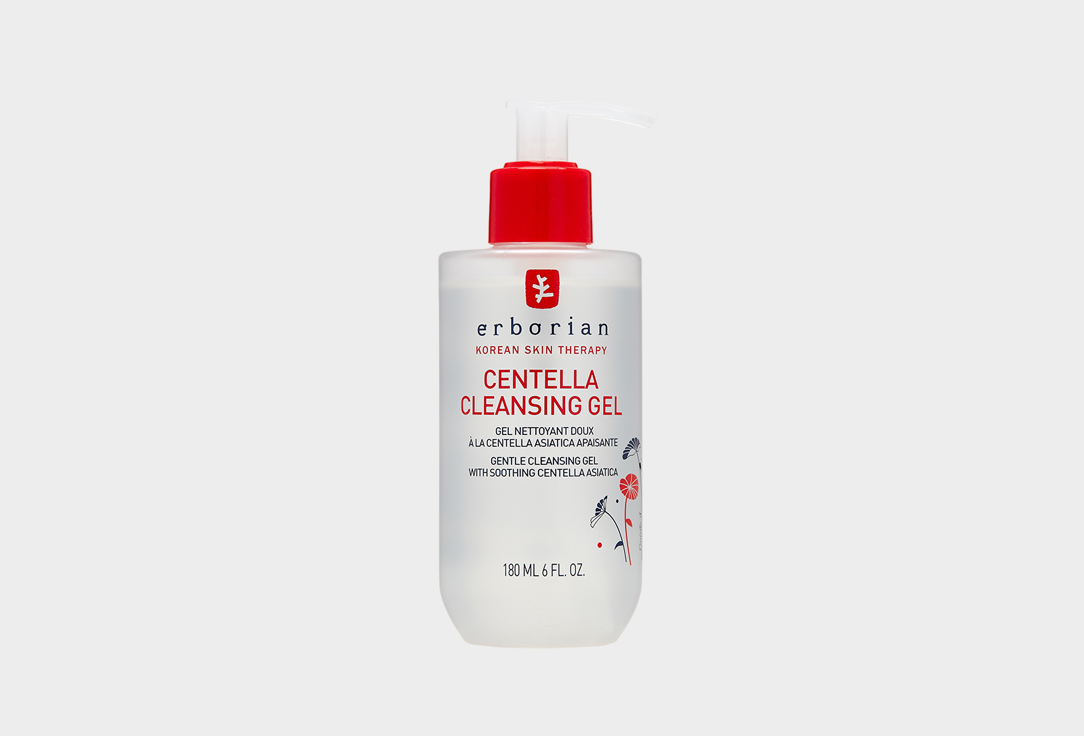 Гель для очищения лица ERBORIAN Centella cleansing gel 180 мл средства для снятия макияжа erborian бальзам для очищения лица центелла
