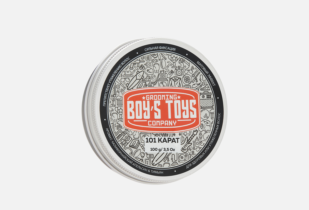 Изображение товара Паста для укладки волос высокой фиксации с низким уровнем блеска Boys Toys 101 Karat Strong Hold Matte Paste