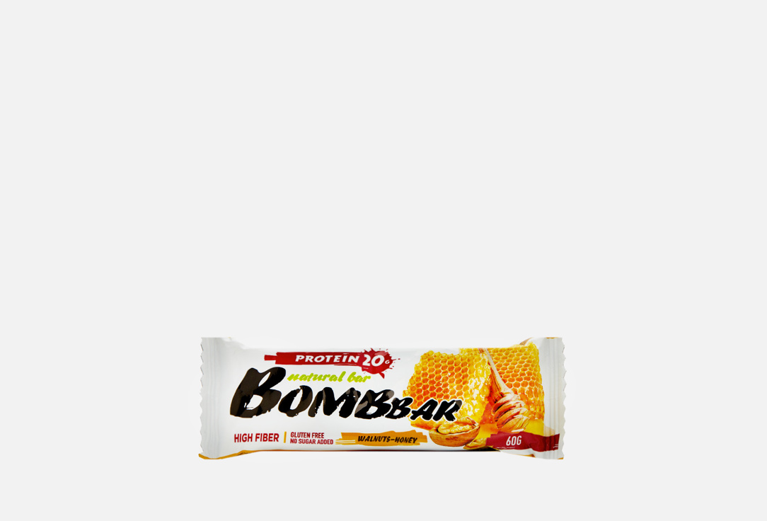 Протеиновый батончик BOMBBAR Со вкусом грецкого ореха с медом 1 шт конфеты вдохновение 155 г со вкусом грецкого ореха и хрустящим шариком