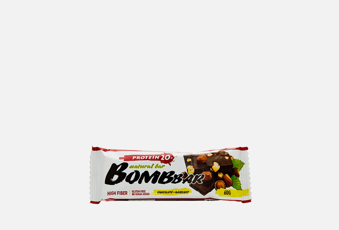 Протеиновый батончик BOMBBAR Со вкусом шоколада с фундуком 1 шт батончик протеиновый primebar шоколад 40 г