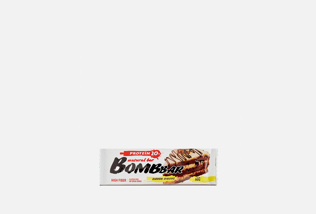 Протеиновый батончик BOMBBAR Со вкусом датского бисквита 1 шт протеиновый батончик bombbar в шоколаде фундучное пралине спортивное питание 40 г