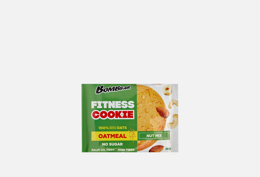 Печенье неглазированное BOMBBAR Ореховый микс 1 шт протеиновое печенье bombbar вишня 40 г