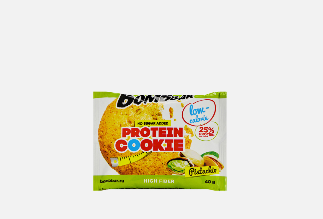 Протеиновое печенье BOMBBAR Фисташка 1 шт печенье низкокалорийное протеиновое bombbar 40гр смородина черника