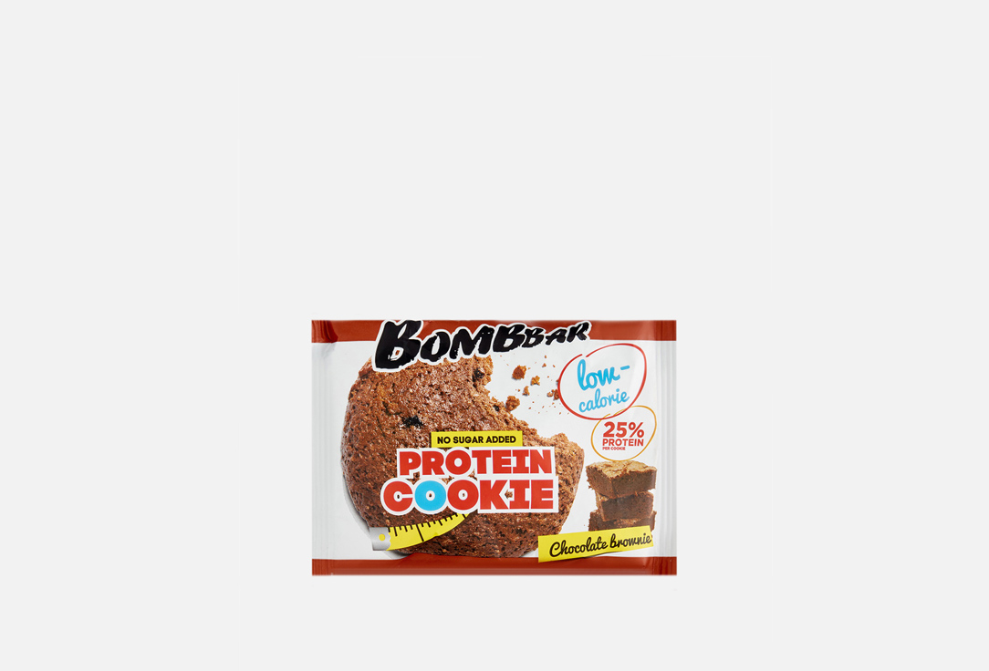 Протеиновое печенье BOMBBAR Шоколадный брауни 1 шт мороженое протеиновое bombbar сочная дыня без сахара 150 г