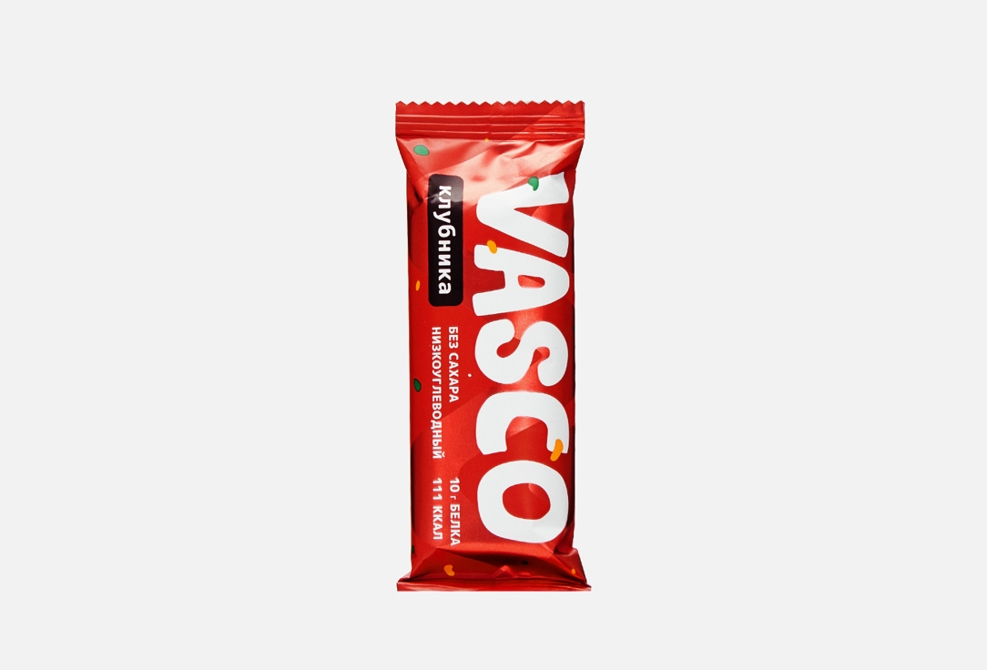 Низкоуглеводный батончик VASCO со вкусом клубники  
