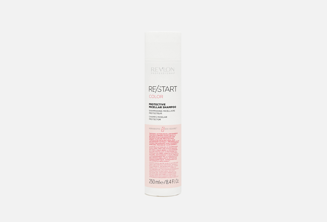 Мицеллярный шампунь для окрашенных волос REVLON PROFESSIONAL Re/Start Color Protective Micellar Shampoo 250 мл биозон шампунь для окрашенных волос с экстрактом японской софоры и жасмином 250мл