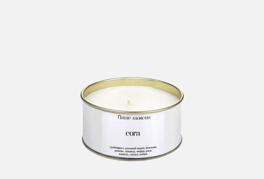 Свеча FLAME MOSCOW White metal candle Cora 310 мл свеча flame moscow candle sun julie 310