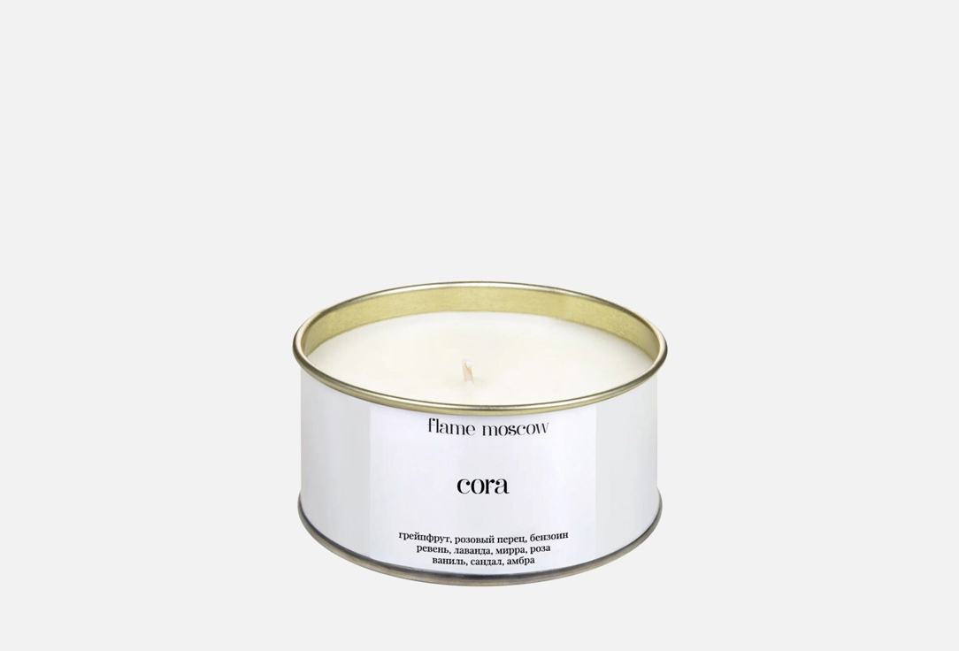 Свеча Flame moscow White metal candle Cora 