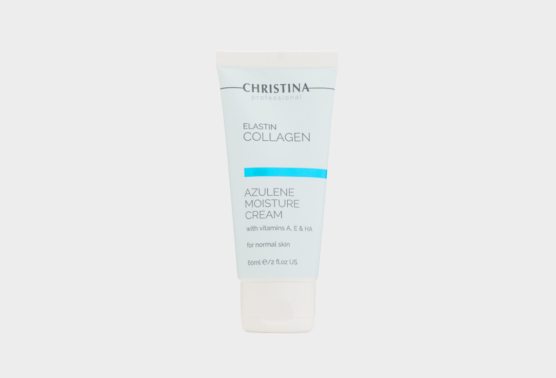 Увлажняющий крем c витаминами А, Е и гиалуроновой кислотой для нормальной кожи  Christina Elastin Collagen Azulene Moisture Cream 