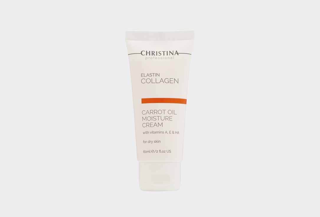 Увлажняющий крем с витаминами А, Е и гиалуроновой кислотой для сухой кожи  Christina Elastin Collagen Carrot Oil Moisture Cream 