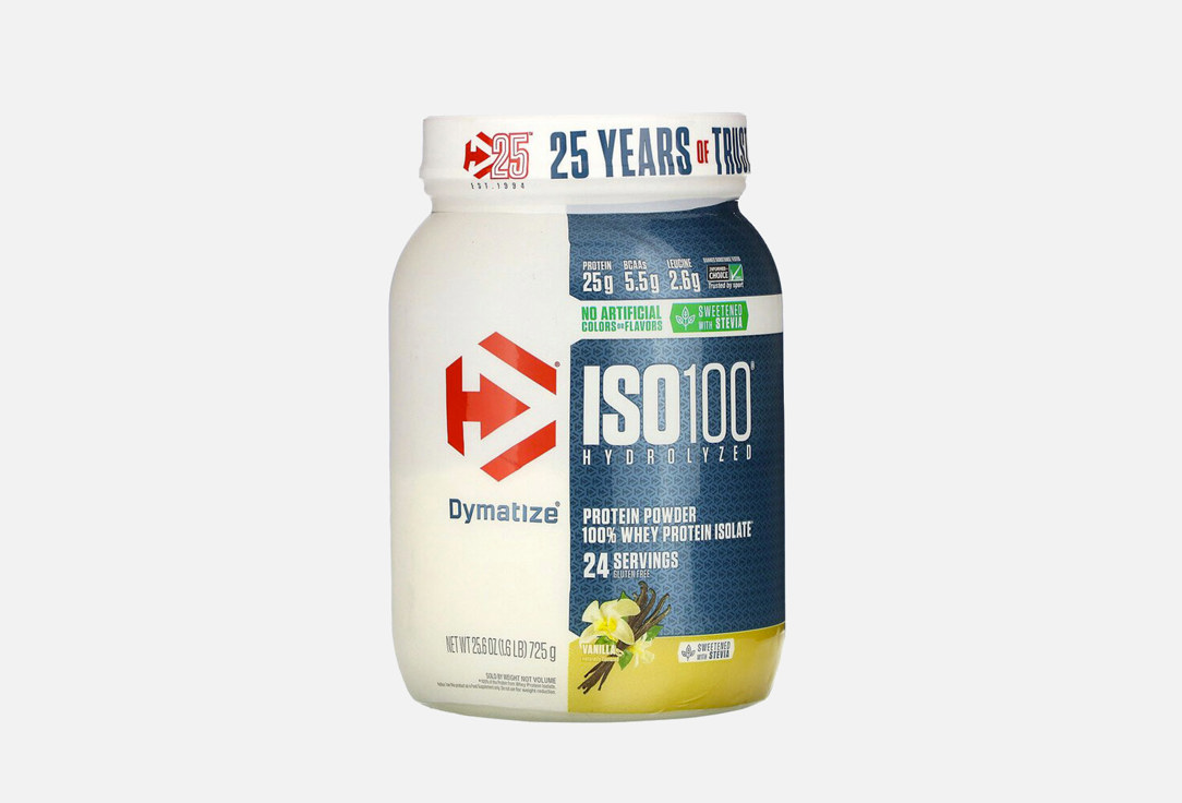 Протеин со вкусом ванили Dymatize ISO100 Hydrolyzed 