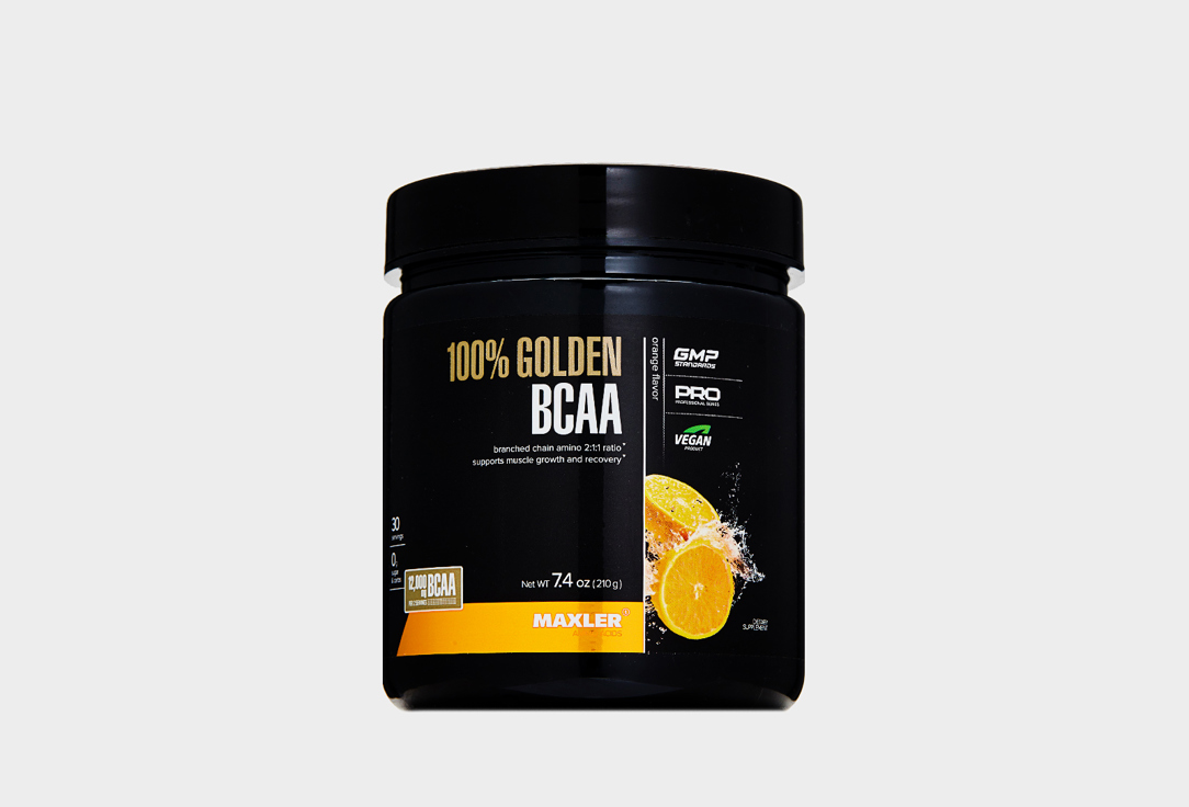 Аминокислоты MAXLER BCAA 2:1:1, Апельсин, в порошке 210 г maxler 100% golden bcaa 1 шт 7 гр maxler фруктовый пунш