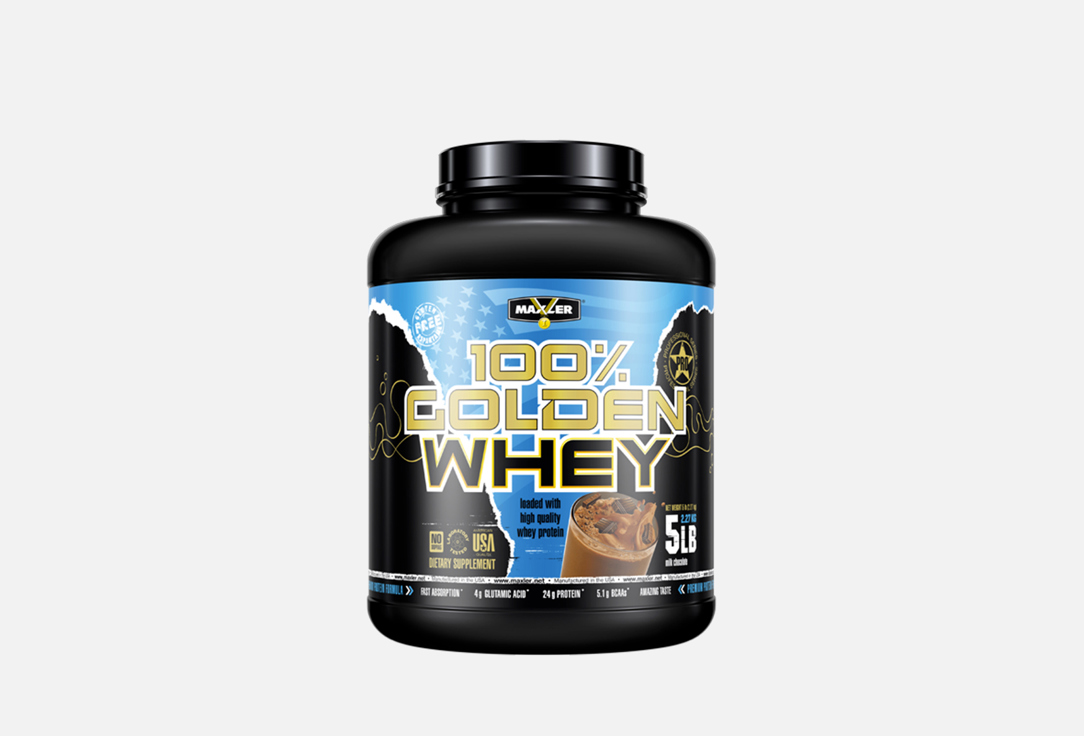 maxler 100% golden whey protein 908 гр 2 lb maxler Протеин со вкусом насыщенного шоколада MAXLER 100% Golden Whey 2.27 кг