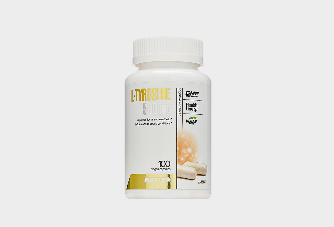 Аминокислота MAXLER L-TYROSINE 500 MG 100 шт аминокислота swanson l tyrosine 500 мг 100 капс