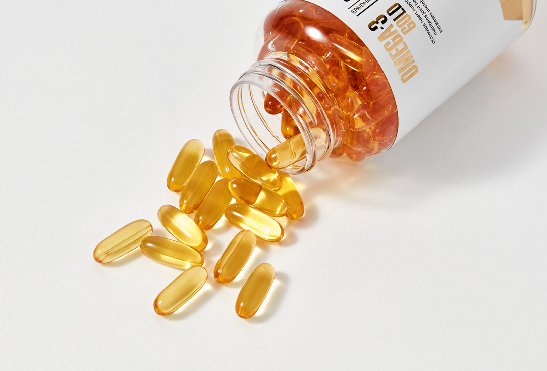 Комплекс витаминов и минералов для поддержки сердечно-сосудистой системы MAXLER Omega-3 Gold, в капсулах 
