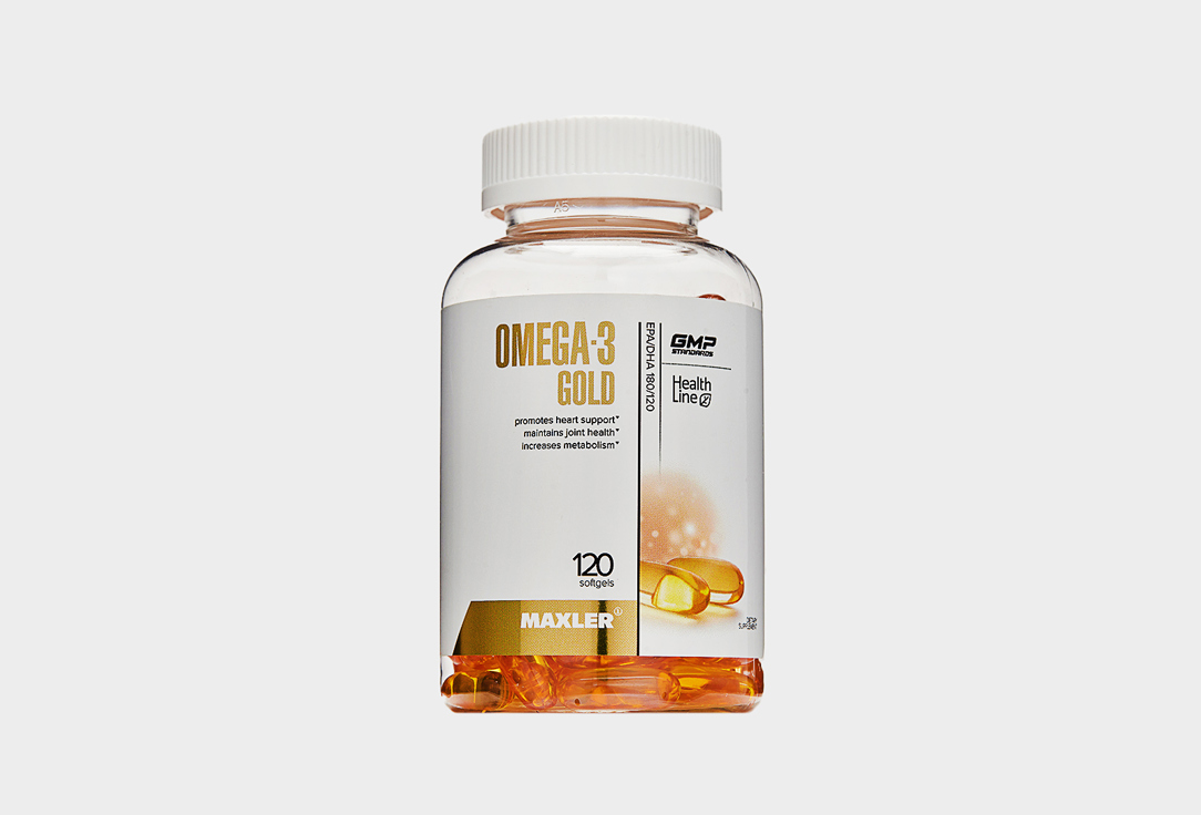 Комплекс витаминов и минералов для поддержки сердечно-сосудистой системы MAXLER Omega-3 Gold, в капсулах 