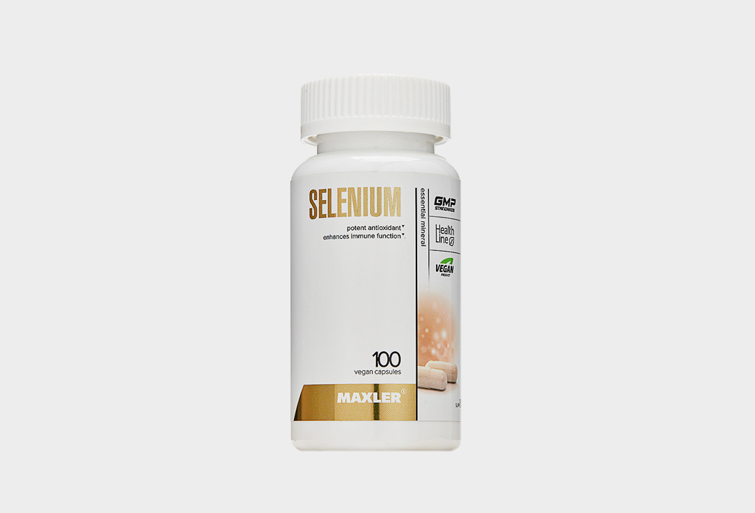 Комплекс витаминов и минералов для поддержки опорно-двигательного аппарата MAXLER Selenium, в капсулах 100 шт комплекс витаминов и минералов для красоты кожи maxler vitamin e natural form в капсулах 60 шт