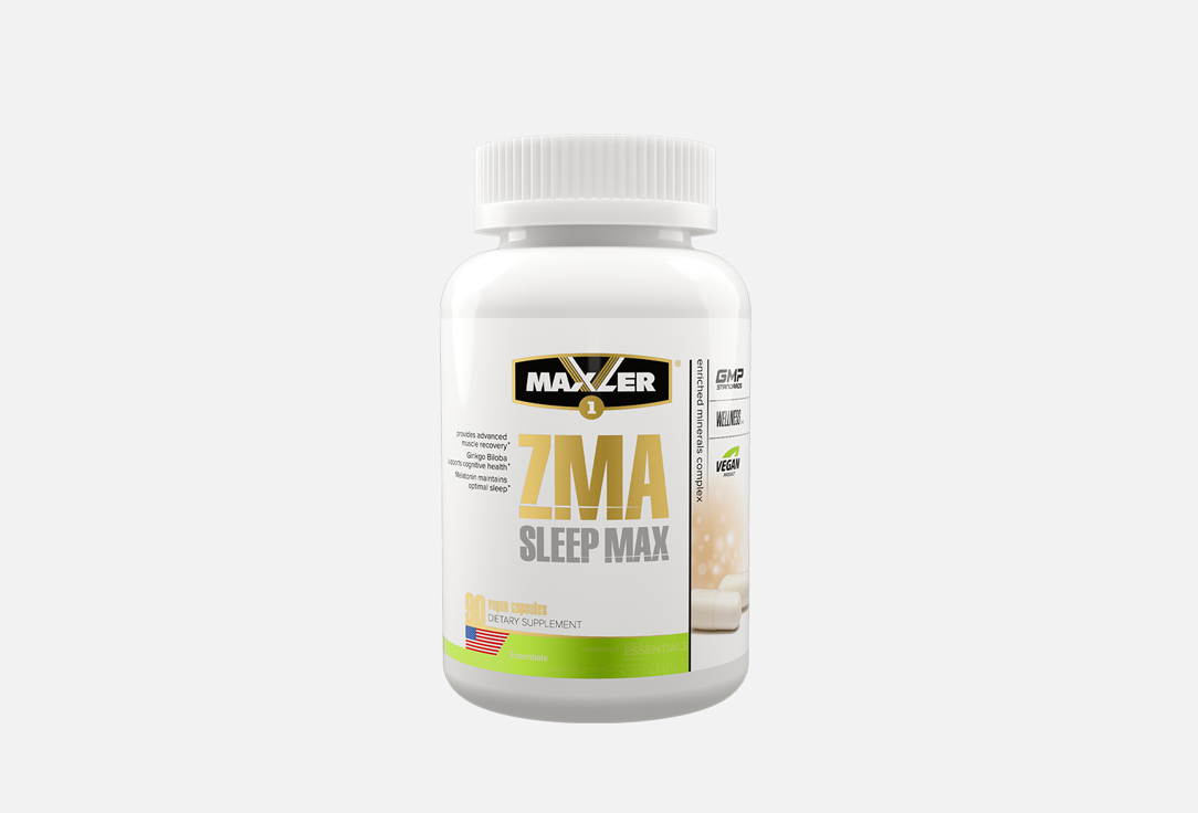 Добавка MAXLER ZMA Sleep Max 90 шт zma с витамином д3 be first zma d3 90 капсул спортивное питание для повышениея тестостерона