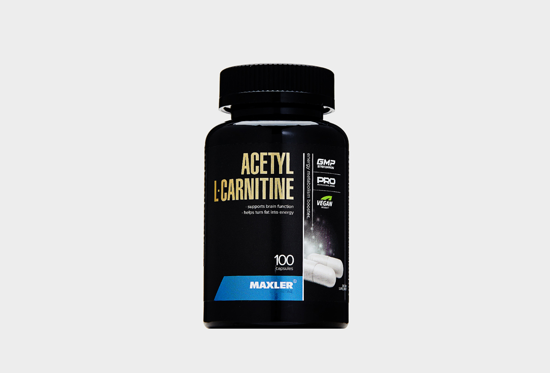 Аминокислоты MAXLER Ацетил Л-Карнитин, в капсулах 100 шт 1win l карнитин l carnitine похудение сушка жиросжигатель энергетик 90 капсул