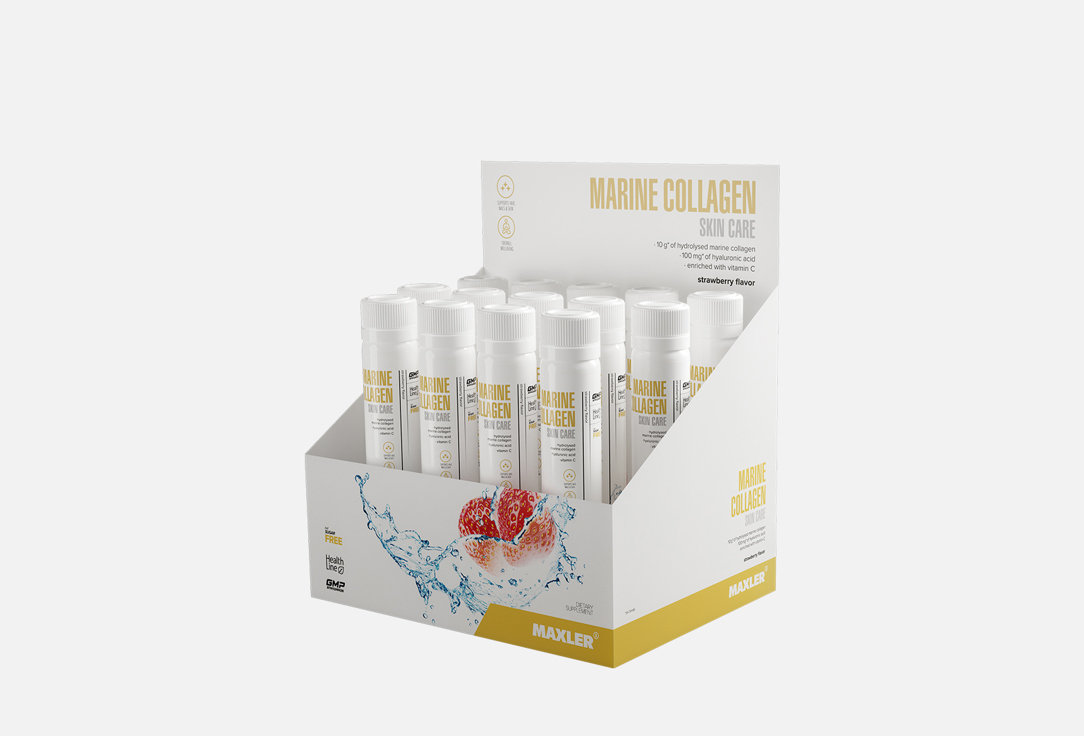 Изображение товара Коллаген со вкусом клубники 14шт X 25мл MAXLER Marine Collagen