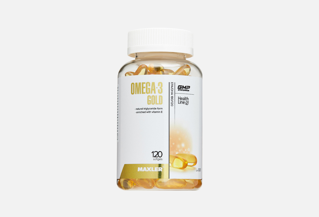 Omega-3 Gold TG Витамин E в капсулах 120 шт